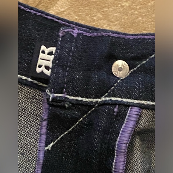 Rock & Republic Women’s Jeans Bootcut Stretch Flare Dark Blue Wash Sz 27 on tag - Picture 7 of 11